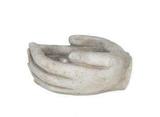 Kamenný květináč v designu sepjatých rukou Jointes - 18*16*9 cm