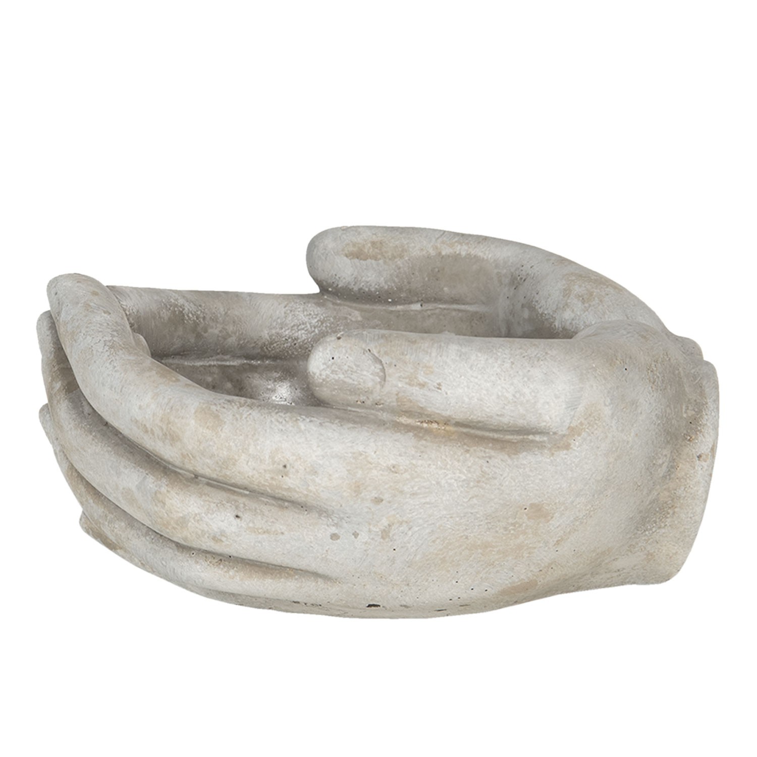 Kamenný květináč v designu sepjatých rukou Jointes - 18*16*9 cm