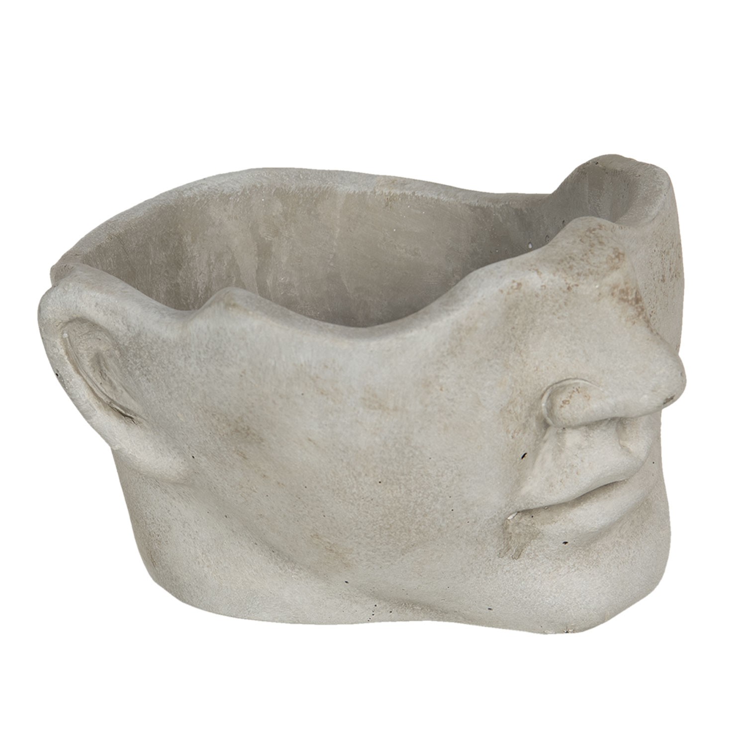 Kamenný květináč v designu nedokončené sochy hlavy - 21*19*14 cm