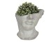 Kamenný květináč v designu rozbité antické busty Homme - 20*18*19 cm