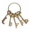 Dekorativní svazek klíčů Love - 10*5*20 cm Barva: zlataváMateriál: kovHmotnost: 0,5 kg
