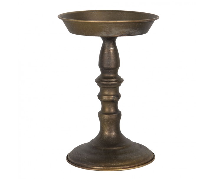 Kovový jednonohý svícen - 15*23 cm Clayre & Eef