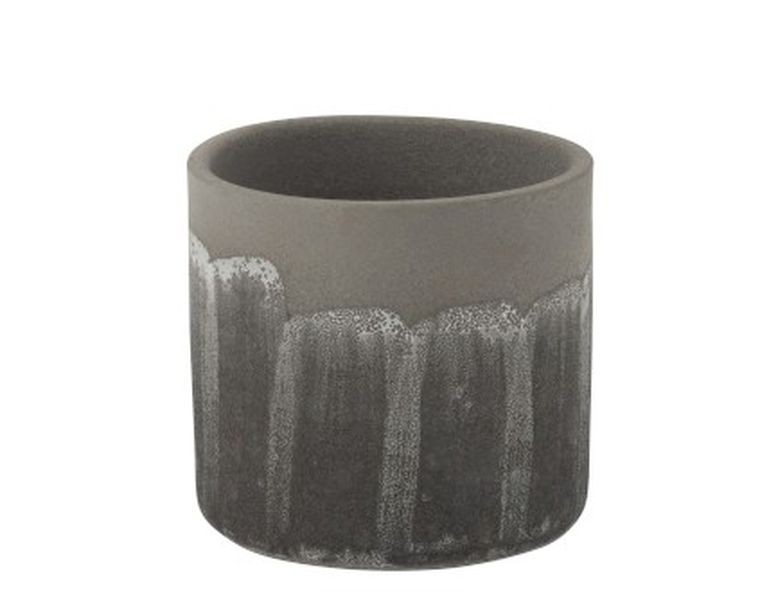 Šedý granitový obal na květináč Transition L - Ø 17*16 cm