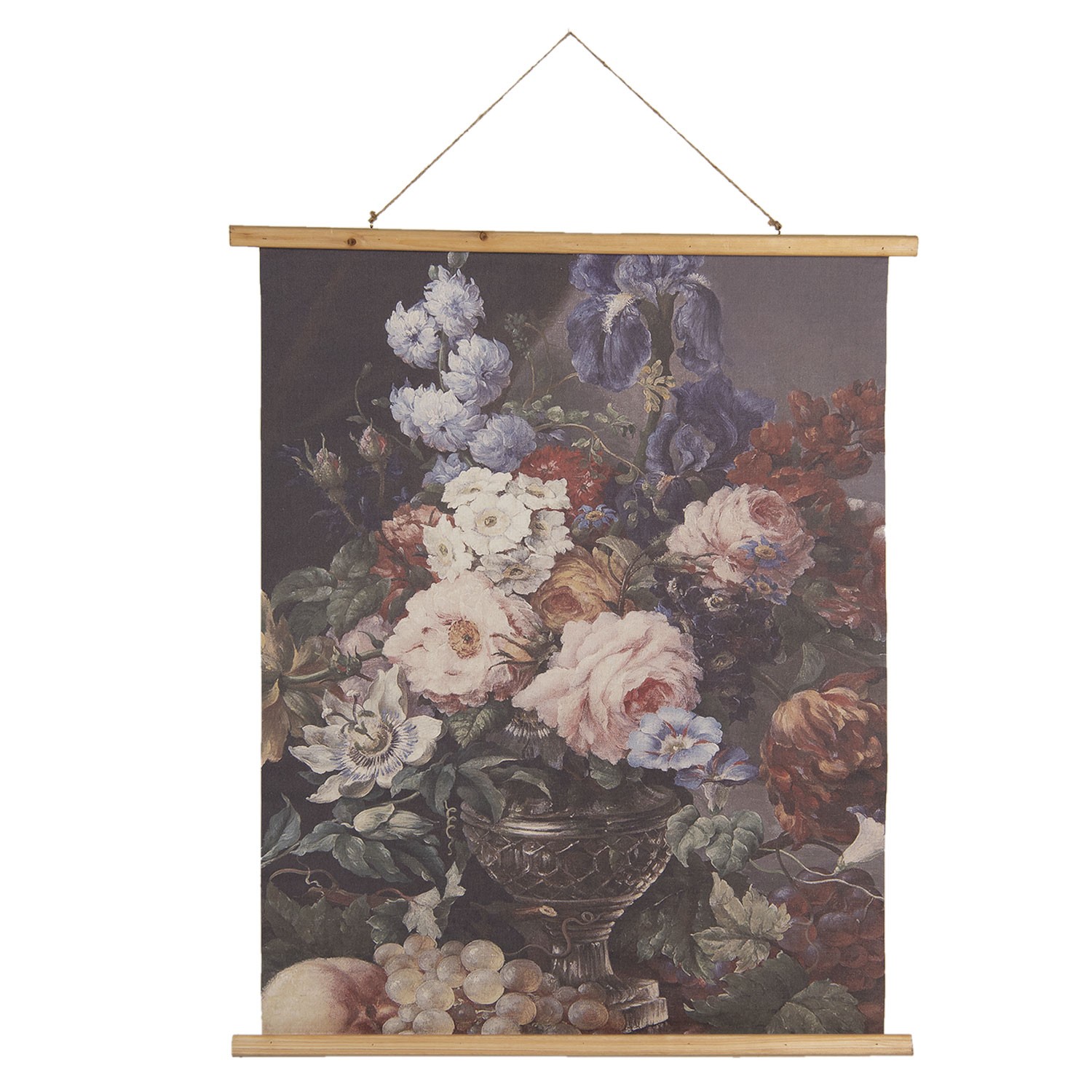 Nástěnný plakát zobracující malbu zátiší květin a ovoce - 80*2*100 cm Clayre & Eef
