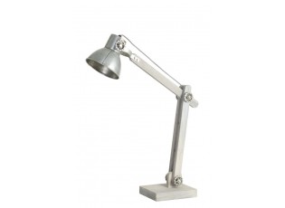 Dřevěná stolní lampa Edward stříbrná antik - 58*18*55 cm
