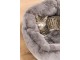 Taupe chlupatý kulatý pelíšek pro kočičku Rondi - Ø 50*19 cm