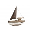 Dřevěná dekorace přírodní loďka Boat S - 20*6*21 cmBarva: přírodníMateriál: dřevo, kov