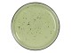 Zelený keramický talíř s kaňkami Printemps – Ø 22*3 cm
