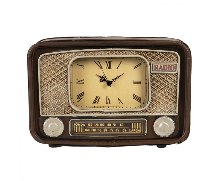 Retro hnědé stolní hodiny Onda- 24*17*17 cm