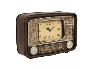 Retro hnědé stolní hodiny Onda- 24*17*17 cm