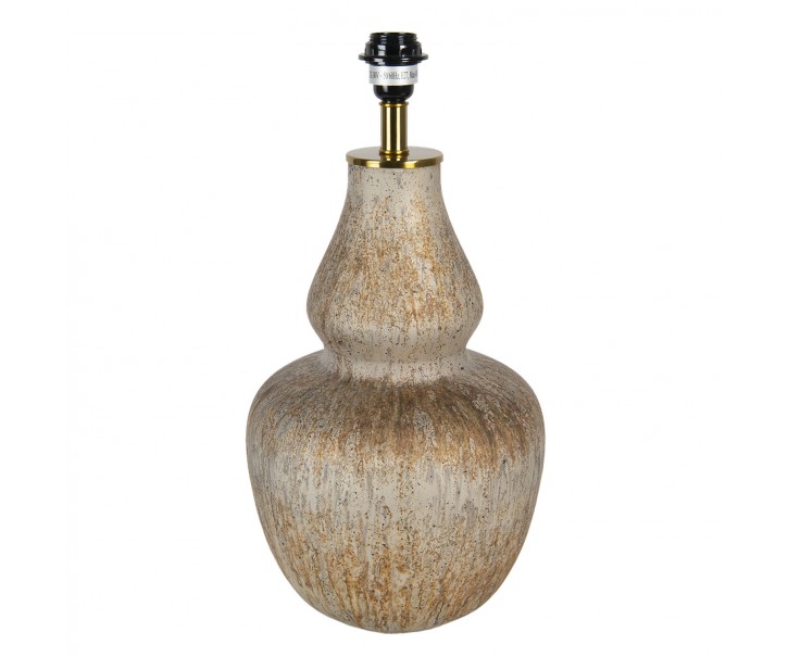 Bílá základna k lampě Ilana se zlatou patinou - Ø 25*41 cm E27 / 40W Clayre & Eef