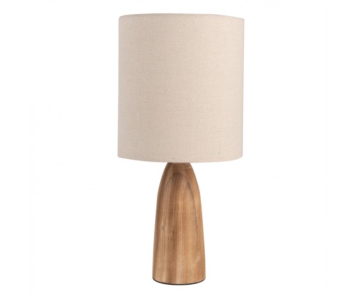 Stolní lampa s dřevěnou základnou Enyo – Ø 20*42 cm E27 / max 40W Clayre & Eef