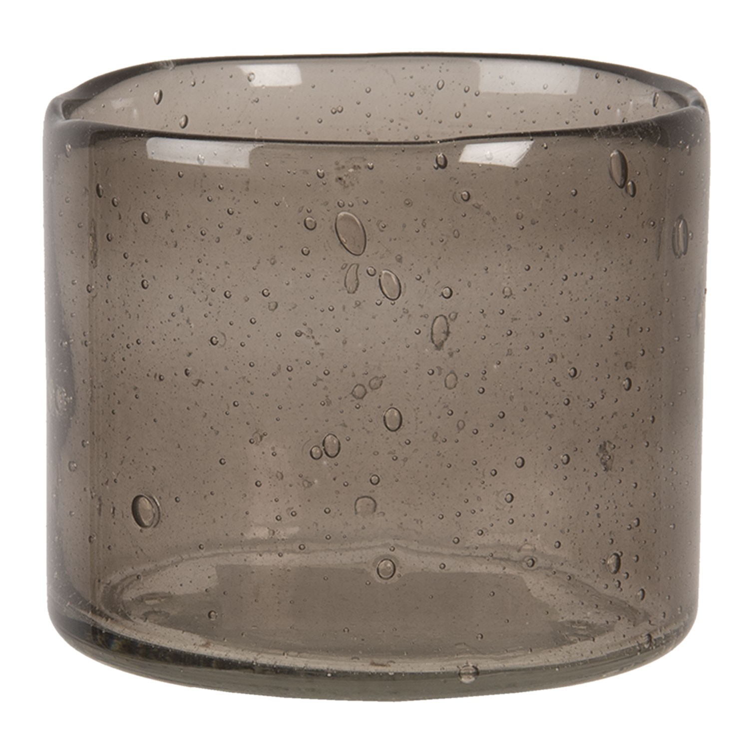 Svícen na čajovou svíčku se zakaleným sklem - 8*10 cm Clayre & Eef