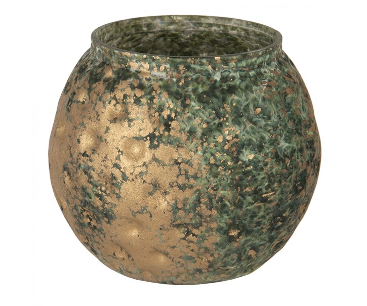 Svícen na čajovou svíčku s bronzovou patinou - 10*11 cm