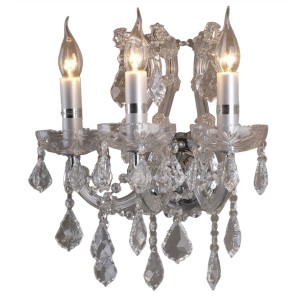 Nástěnná lampa z křišťálového skla - 35*21*40 cm E14/max 3*40W