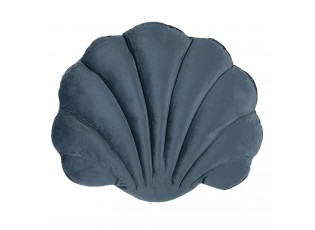 Tmavě modrý polštář ve tvaru mušle Frona - 38*48 cm