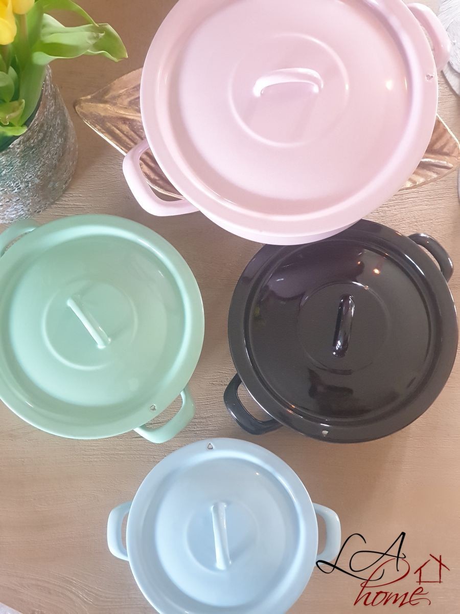Černý smaltovaný rendlík kastrol s poklicí Blacck - Ø20cm - 2,8L