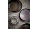 Tyrkysovo šedý ručně tvarovaný dezertní talíř Home Chef - 20*19*2,3cm 