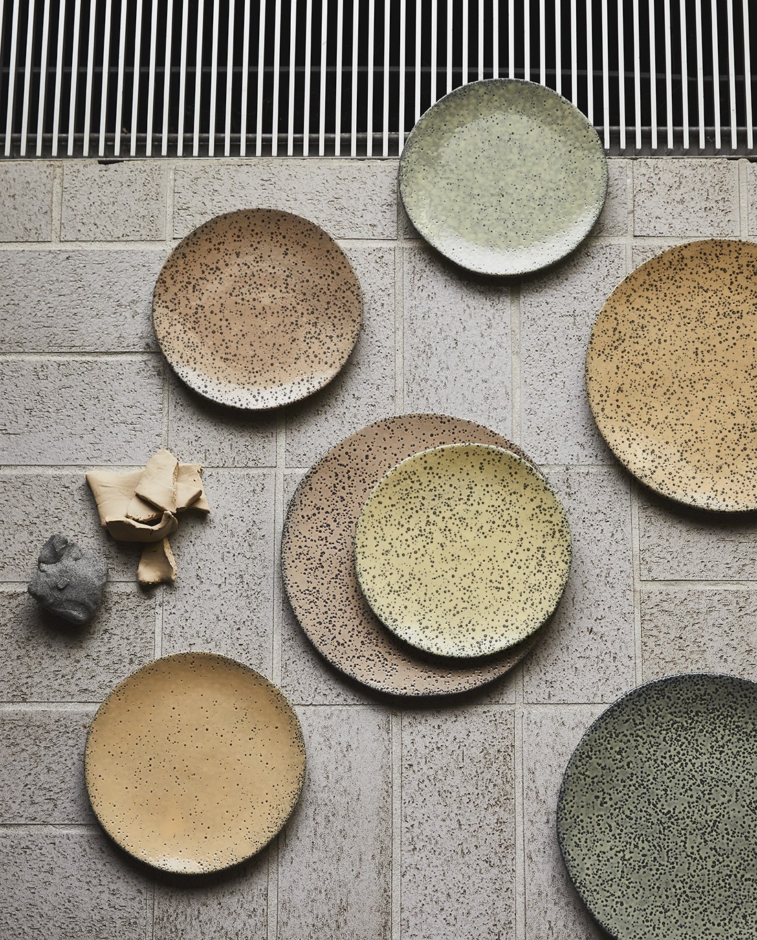 2ks žlutý dezertní talíř Gradient Ceramics - Ø 22,5*1,5cm 