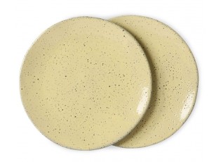 2ks žlutý dezertní talíř Gradient Ceramics - Ø 22,5*1,5cm 