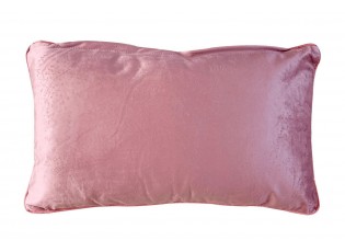 Růžový sametový polštář s květy Luisa roze- 30*50cm