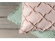 Růžový bavlněný polštář s třásněmi Rhombuses  - 43*43 cm