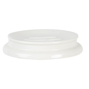 Porcelánová kulatá bílá mýdlenka Circle - Ø 12*2 cm