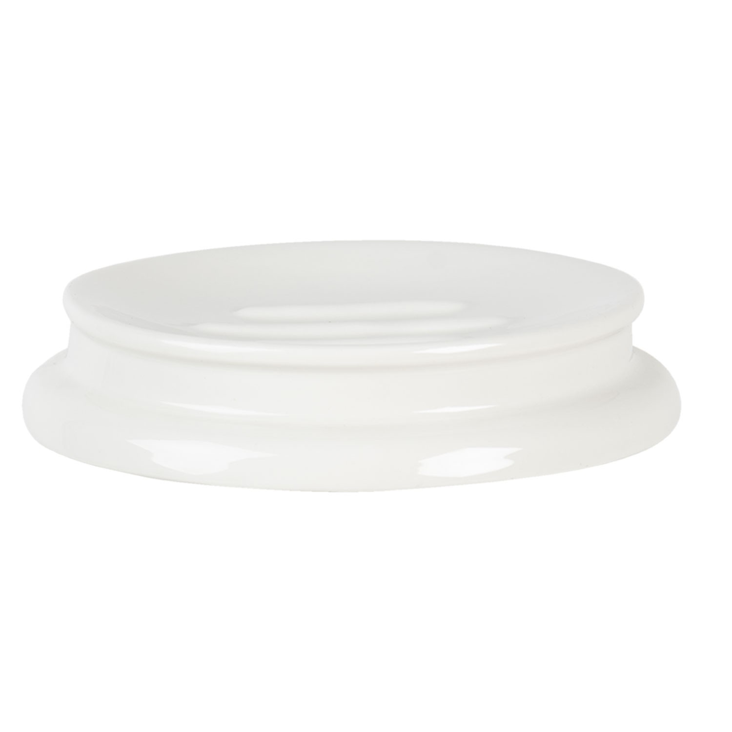 Porcelánová kulatá bílá mýdlenka Circle - Ø 12*2 cm