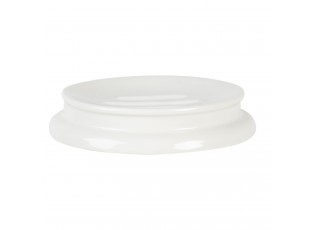 Porcelánová kulatá bílá mýdlenka Circle - Ø 12*2 cm