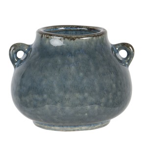 Modro zelený obal Flora s uchy - 17*16*13 cm