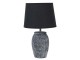 Šedo černá stolní lampa Lui s černým stínidlem - Ø 25*41 cm / E27 Clayre & Eef