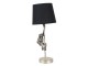 Stříbrno černá stolní lampa s opicí - Ø 20*49 cm E27