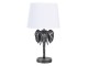 Stříbrno bílá stolní lampa s hlavou slona - 25*25*41 cm E27