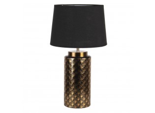 Zlato černá stolní lampa Valentina - Ø 28*51 cm E27/max 60W