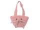 Růžová dětská plážová taška s dvěma uchy a mašlí - 22*15 cm