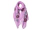 Fialový šátek s růžemi - 70*180 cm
