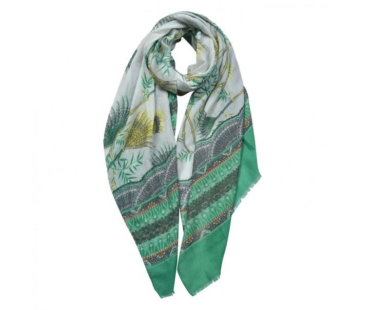 Barevný šátek s potiskem - 80*180 cm