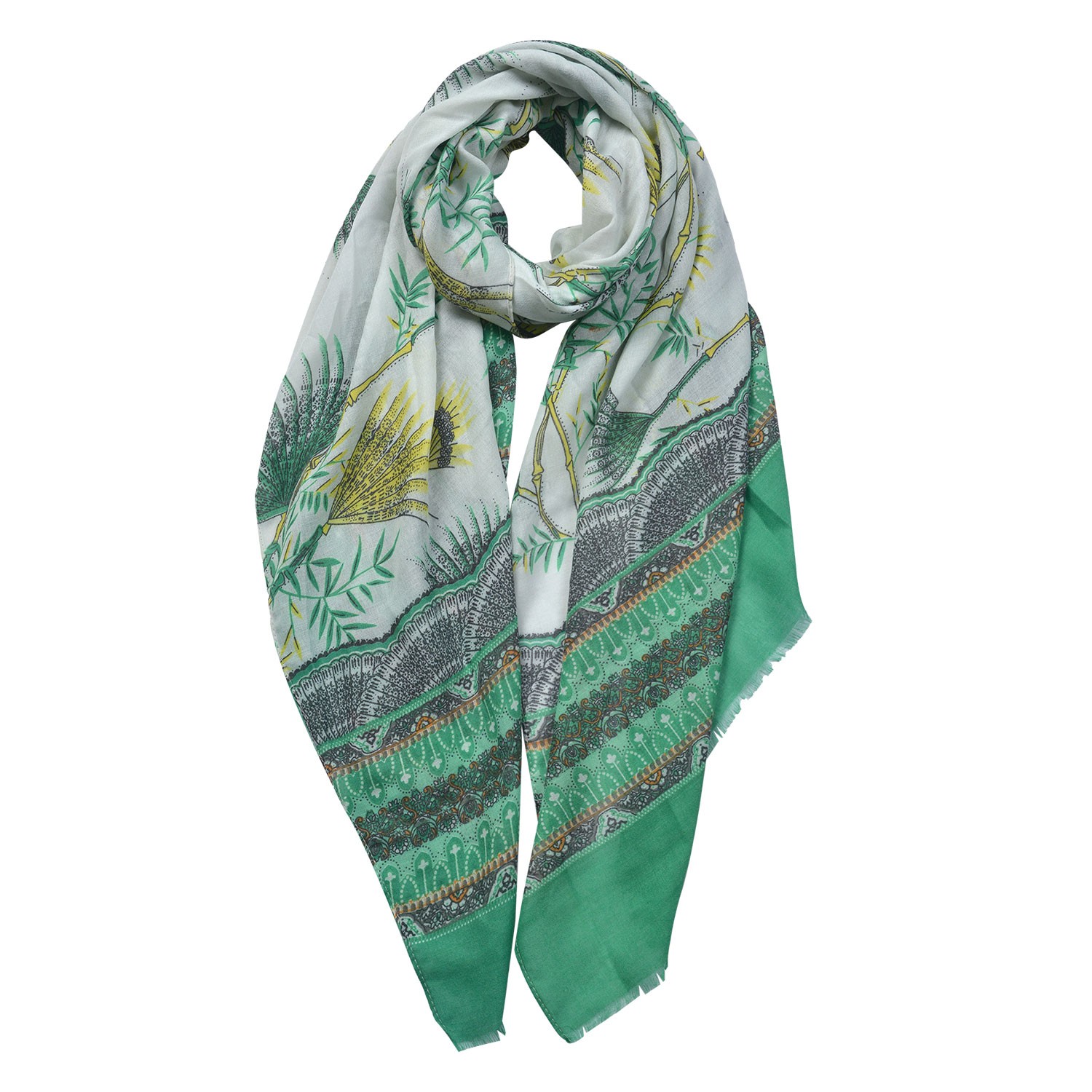 Barevný šátek s potiskem - 80*180 cm Clayre & Eef