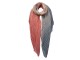 Červeno modrý proužkovaný šátek - 87*180 cm