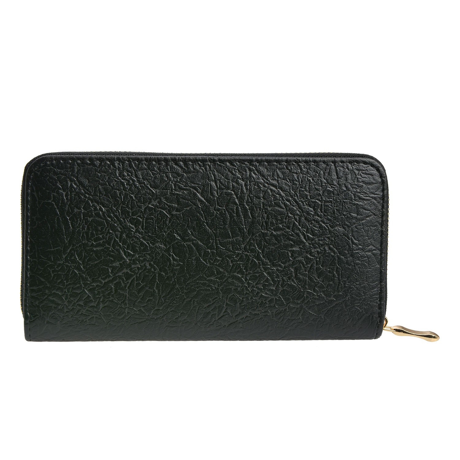 Levně Černá koženková peněženka - 10*19 cm JZWA0086
