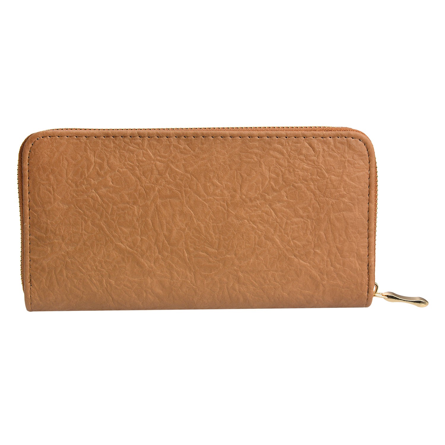 Hnědá koženková peněženka - 10*19 cm Clayre & Eef