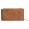 Světle hnědá koženková peněženka - 10*19 cm