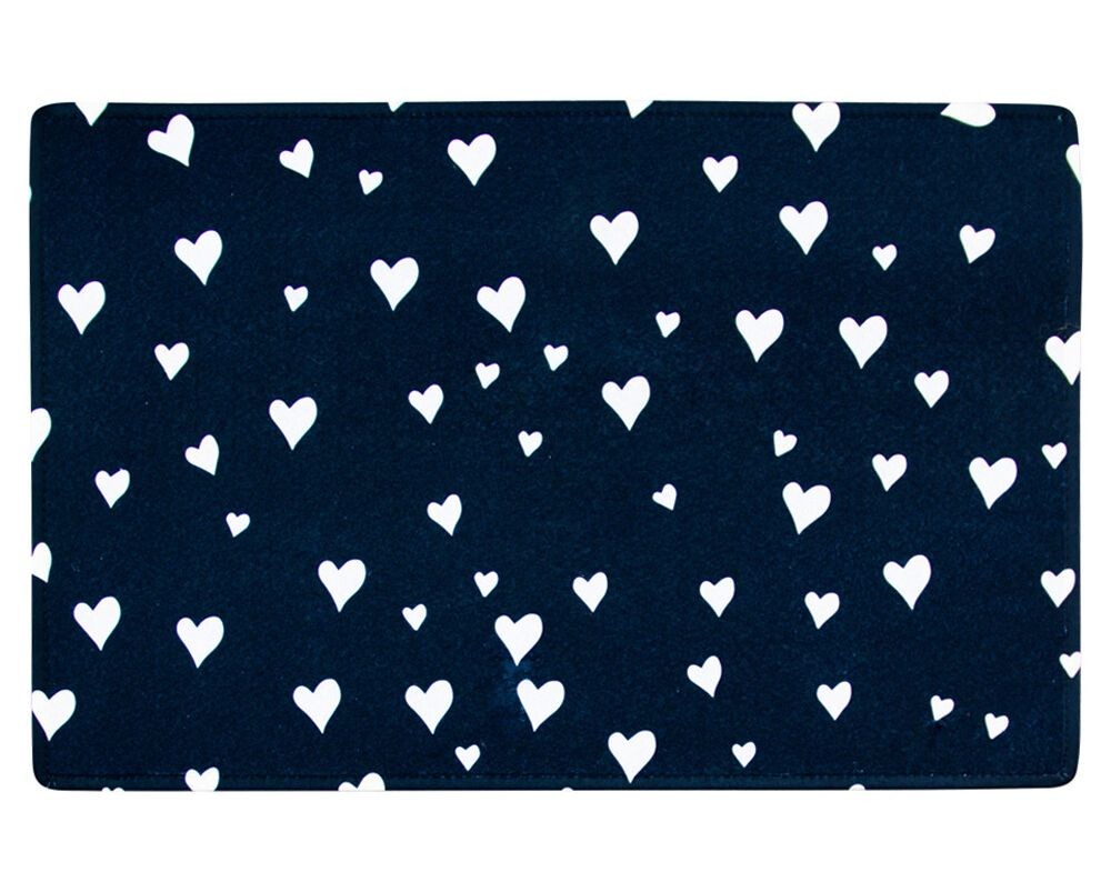 Černá rohožka se srdíčky Small hearts - 75*50*1cm