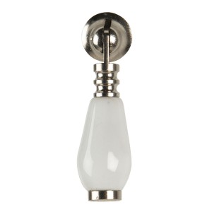 Bílá keramická úchytka Doria - 2*6 cm