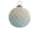 Béžovo modrá vánoční koule s patinou - Ø 10 cm