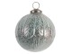 Modrá vánoční koule s patinou a odřeninami - Ø 10 cm