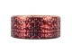 Červený nízký skleněný svícen Rosa na čajovou svíčku - Ø 15*6 cm