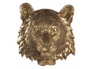Zlatá nástěnná dekorace hlavy tygra - 17*8*19 cm