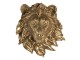 Zlatá nástěnná dekorace hlavy lva - 18*8*21 cm