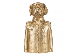 Zlatá soška psa ve vojenské uniformě - 8*6*15 cm